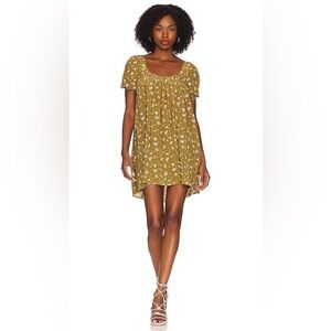 Anna Nata Maisy Dress Olive Wildflower Medium NWT